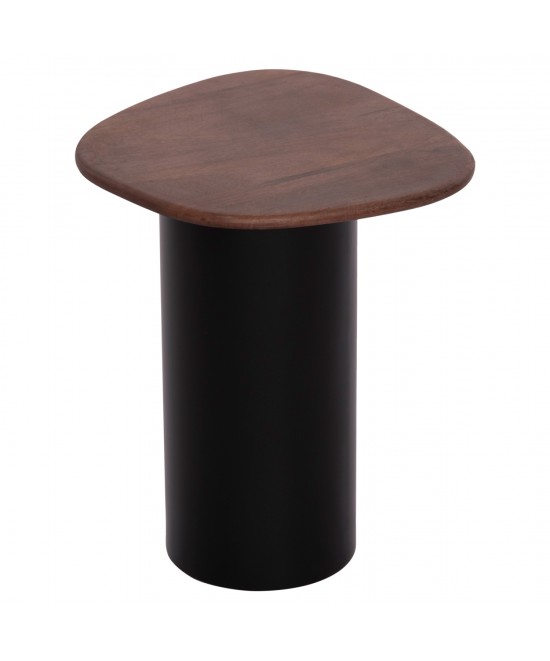 ΤΡΑΠΕΖΙA ΣΑΛΟΝΙΟΥ 3ΤΜΧ PEBBLES HM18004 MANGO TOP-ΜΕΤΑΛΛΙΚΕΣ ΜΑΥΡΕΣ ΒΑΣΕΙΣ