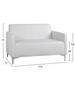 ΣΕΤ 2 ΤΜΧ ΚΑΝΑΠΕΣ 3ΘΕΣΙΟΣ ΚΑΙ 2ΘΕΣΙΟΣ NELLIE HM11274.02 ΛΕΥΚΟ ΧΡΩΜΑ