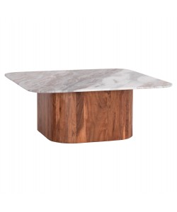 ΤΡΑΠΕΖΙ ΣΑΛΟΝΙΟΥ ΤΕΤΡΑΓΩΝΟ VOLTI HM18000 ΓΚΡΙ ΜΑΡΜΑΡO-ΞΥΛΟ ΑΚΑΚΙΑΣ 100.5x100.5x40Υεκ