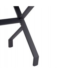 ΤΡΑΠΕΖΙ ΚΟΥΖΙΝΑΣ LANA HM18221.02 ΜΕΛΑΜΙΝΗ ΜΑΥΡΟ ΜΑΡΜΑΡΟ-ΜΑΥΡΑ ΜΕΤΑΛ.ΠΟΔΙΑ 140x70x72.5Υεκ