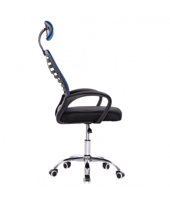 ΚΑΡΕΚΛΑ ΓΡΑΦΕΙΟΥ TRAIL2 HM1193.36 ΜΠΛΕ & ΜΑΥΡΟ MESH-ΠΟΔΙ ΧΡΩΜΙΟΥ 61x61x116Yεκ.