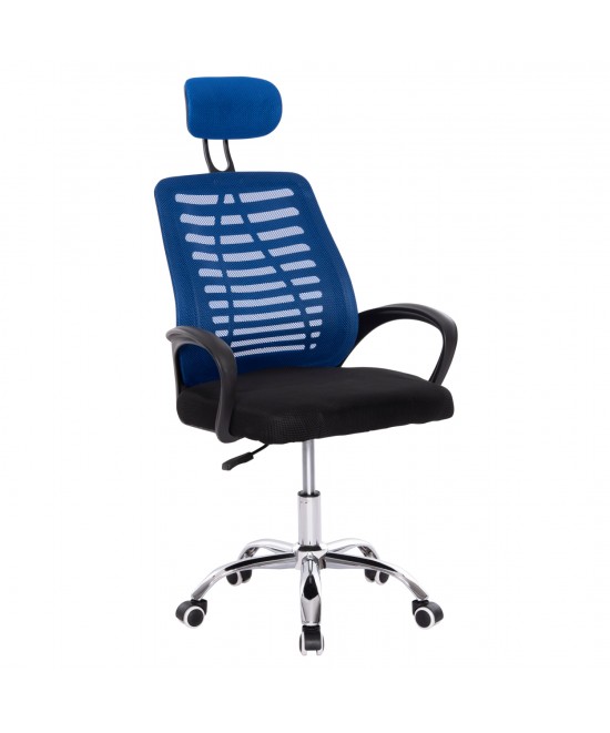 ΚΑΡΕΚΛΑ ΓΡΑΦΕΙΟΥ TRAIL2 HM1193.36 ΜΠΛΕ & ΜΑΥΡΟ MESH-ΠΟΔΙ ΧΡΩΜΙΟΥ 61x61x116Yεκ.