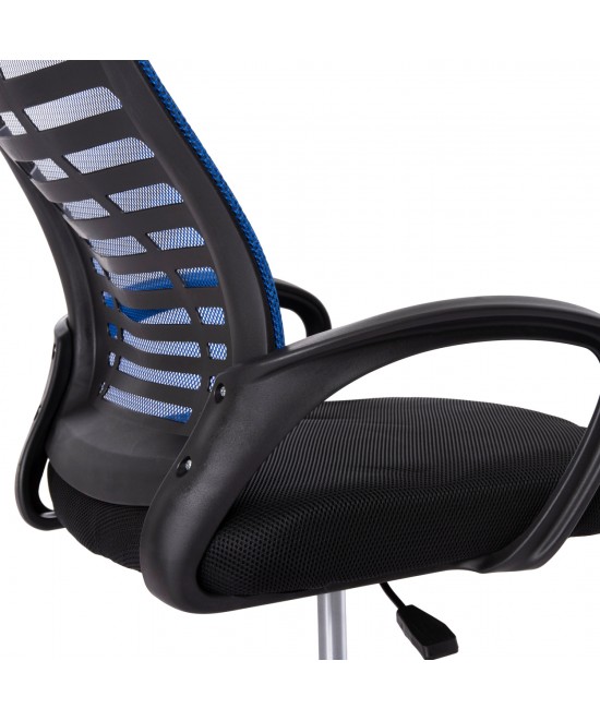 ΚΑΡΕΚΛΑ ΓΡΑΦΕΙΟΥ TRAIL2 HM1193.36 ΜΠΛΕ & ΜΑΥΡΟ MESH-ΠΟΔΙ ΧΡΩΜΙΟΥ 61x61x116Yεκ.