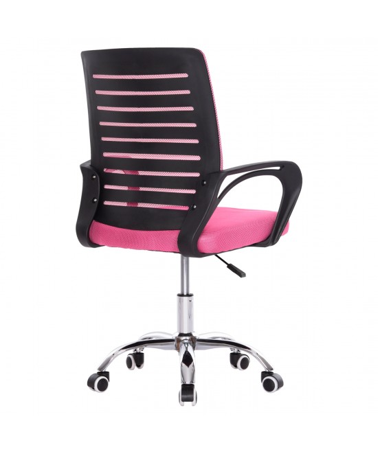 ΚΑΡΕΚΛΑ ΓΡΑΦΕΙΟΥ TRAIL HM1192.35 ΡΟΖ MESH-ΠΟΔΙ ΧΡΩΜΙΟΥ 62x51x98Υεκ.