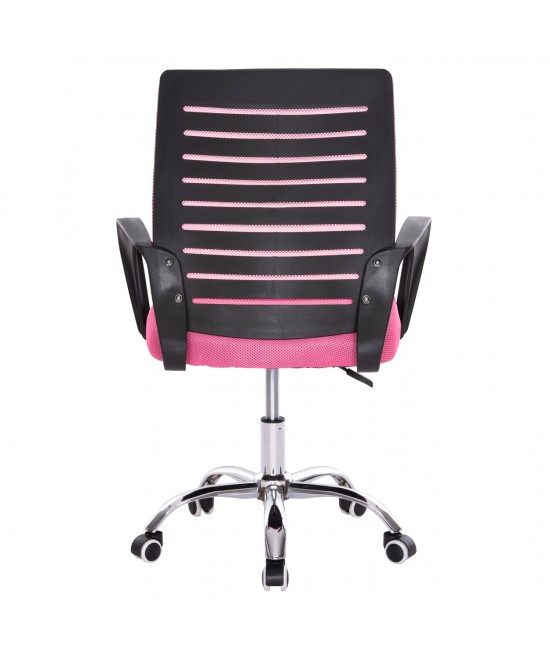 ΚΑΡΕΚΛΑ ΓΡΑΦΕΙΟΥ TRAIL HM1192.35 ΡΟΖ MESH-ΠΟΔΙ ΧΡΩΜΙΟΥ 62x51x98Υεκ.