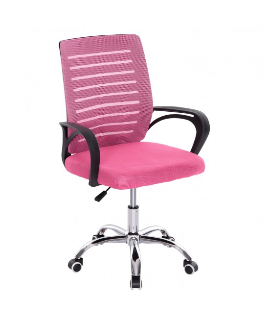 ΚΑΡΕΚΛΑ ΓΡΑΦΕΙΟΥ TRAIL HM1192.35 ΡΟΖ MESH-ΠΟΔΙ ΧΡΩΜΙΟΥ 62x51x98Υεκ.