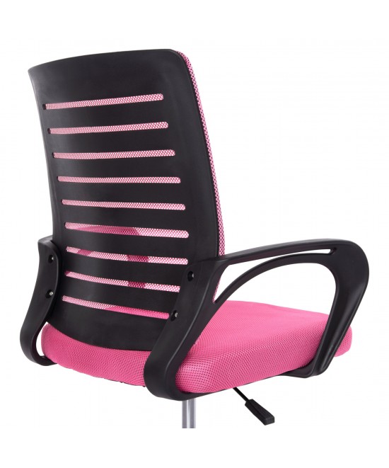 ΚΑΡΕΚΛΑ ΓΡΑΦΕΙΟΥ TRAIL HM1192.35 ΡΟΖ MESH-ΠΟΔΙ ΧΡΩΜΙΟΥ 62x51x98Υεκ.