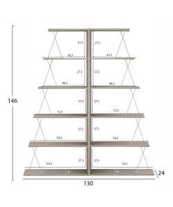 ΣΕΤ ΒΙΒΛΙΟΘΗΚΕΣ 2ΤΜΧ MINI TARS HM11772.11 ΜΕΛΑΜΙΝΗ SONAMA-ΛΕΥΚΟ 65x24x146Υεκ.(x2)