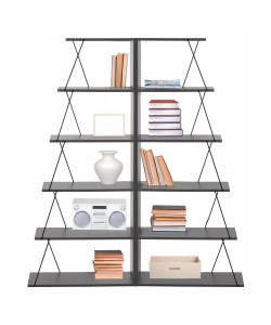 ΣΕΤ ΒΙΒΛΙΟΘΗΚΕΣ 2ΤΜΧ MINI TARS HM11772.20 ΜΕΛΑΜΙΝΗ ΓΚΡΙ-ΜΑΥΡΟ 65x24x146Υεκ.(x2)