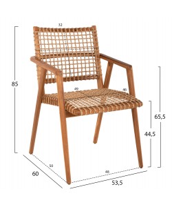 ΣΕΤ ΤΡΑΠΕΖΑΡΙΑΣ 5ΤΜΧ VAYA HM21074.01 ΣΤΡΟΓΓΥΛΟ ΤΡΑΠΕΖΙ Φ120εκ. & 4 ΚΑΡΕΚΛΕΣ