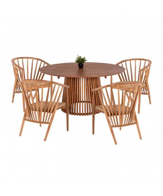 ΣΕΤ ΤΡΑΠΕΖΑΡΙΑΣ 5ΤΜΧ PERMAINE HM21076.01 ΣΤΡΟΓΓΥΛΟ ΤΡΑΠΕΖΙ Φ150εκ. & 4 ΚΑΡΕΚΛΕΣ ΣΕΤ ΤΡΑΠΕΖΑΡΙΑΣ 5ΤΜΧ PERMAINE HM21076.01 ΣΤΡΟΓΓΥΛΟ ΤΡΑΠΕΖΙ Φ150εκ. & 4 ΚΑΡΕΚΛΕΣ