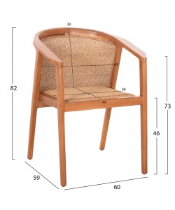 ΣΕΤ ΤΡΑΠΕΖΑΡΙΑΣ 5ΤΜΧ RENLY HM21078.02 ΟΡΘΟΓΩΝΙΟ ΤΡΑΠΕΖΙ & 4 ΚΑΡΕΚΛΕΣ