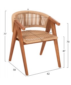 ΣΕΤ ΤΡΑΠΕΖΑΡΙΑΣ 5ΤΜΧ BRANN HM21078.03 ΟΡΘΟΓΩΝΙΟ ΤΡΑΠΕΖΙ & 4 ΚΑΡΕΚΛΕΣ