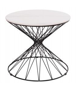 ΒΟΗΘΗΤΙΚΟ ΤΡΑΠΕΖΙ ΣΑΛΟΝΙΟΥ GRESAM HM18039.01 ΚΕΡΑΜΙΚΟ TOP-ΜΕΤΑΛΛΟ Φ50x44Υεκ.