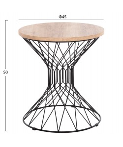 ΒΟΗΘΗΤΙΚΟ ΤΡΑΠΕΖΙ ΣΑΛΟΝΙΟΥ KEON HM18038.03 MDF TOP ΣΕ ΣΟΝΑΜΑ-ΜΕΤΑΛΛΟ Φ45x50Υεκ.
