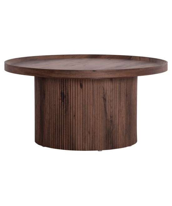 ΤΡΑΠΕΖΙ ΣΑΛΟΝΙΟΥ MARGON HM18026 MDF ΣΕ ΣΚΟΥΡΟ ΚΑΦΕ ΞΥΛΟΥ Φ80x40,5Υεκ.