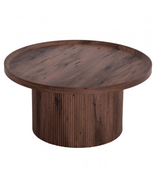 ΤΡΑΠΕΖΙ ΣΑΛΟΝΙΟΥ MARGON HM18026 MDF ΣΕ ΣΚΟΥΡΟ ΚΑΦΕ ΞΥΛΟΥ Φ80x40,5Υεκ.