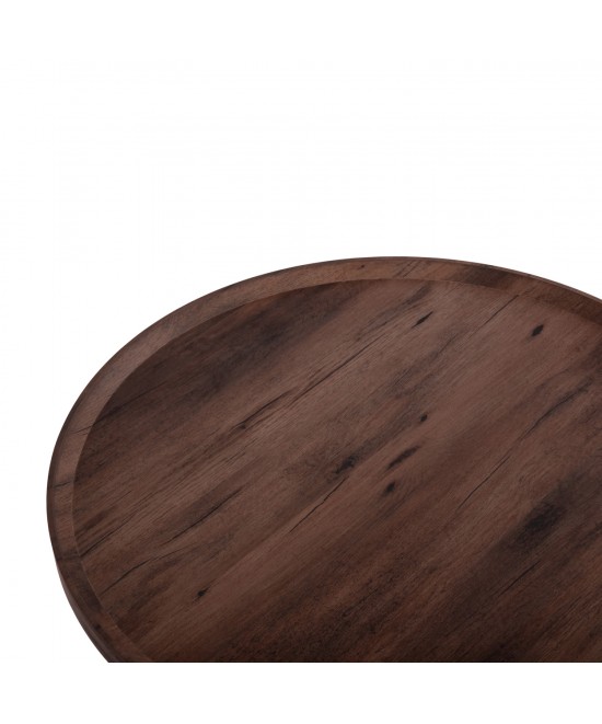 ΤΡΑΠΕΖΙ ΣΑΛΟΝΙΟΥ MARGON HM18026 MDF ΣΕ ΣΚΟΥΡΟ ΚΑΦΕ ΞΥΛΟΥ Φ80x40,5Υεκ.