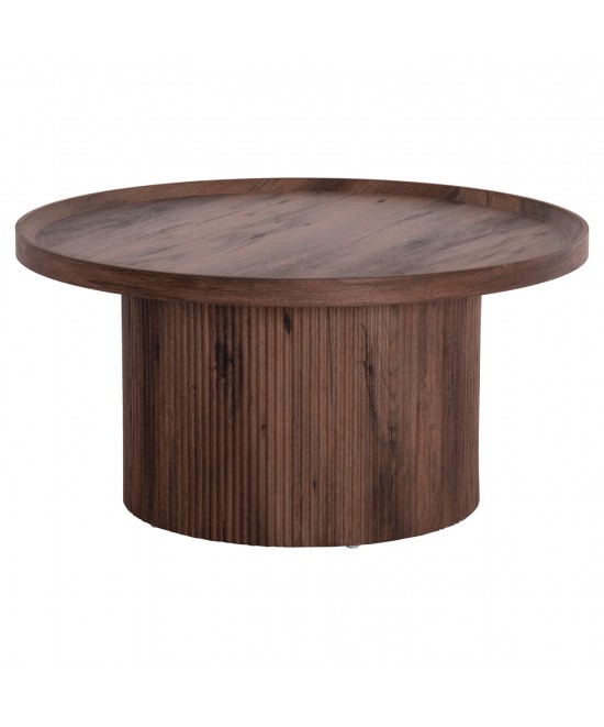 ΤΡΑΠΕΖΙ ΣΑΛΟΝΙΟΥ MARGON HM18026 MDF ΣΕ ΣΚΟΥΡΟ ΚΑΦΕ ΞΥΛΟΥ Φ80x40,5Υεκ.