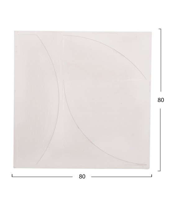 ΠΙΝΑΚΑΣ ΤΕΤΡΑΓΩΝΟΣ ΣΕΙΡΑ SANTORINI HM4508 MDF ΣΕ ΥΠΟΛΕΥΚΟ ΧΡΩΜΑ 80x4(πάχος)x80Υεκ.