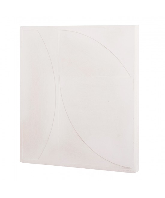 ΠΙΝΑΚΑΣ ΤΕΤΡΑΓΩΝΟΣ ΣΕΙΡΑ SANTORINI HM4508 MDF ΣΕ ΥΠΟΛΕΥΚΟ ΧΡΩΜΑ 80x4(πάχος)x80Υεκ.