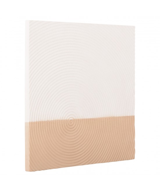 ΠΙΝΑΚΑΣ ΤΕΤΡΑΓΩΝΟΣ ΣΕΙΡΑ SANTORINI HM4519 MDF ΣΕ ΥΠΟΛΕΥΚΟ-ΚΑΦΕ ΧΡΩΜΑ 80x4(πάχος)x80Υεκ.
