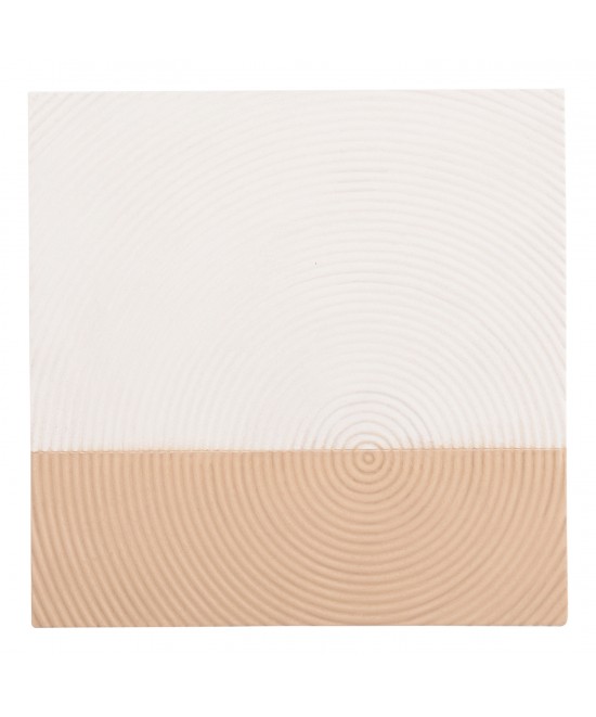 ΠΙΝΑΚΑΣ ΤΕΤΡΑΓΩΝΟΣ ΣΕΙΡΑ SANTORINI HM4519 MDF ΣΕ ΥΠΟΛΕΥΚΟ-ΚΑΦΕ ΧΡΩΜΑ 80x4(πάχος)x80Υεκ.