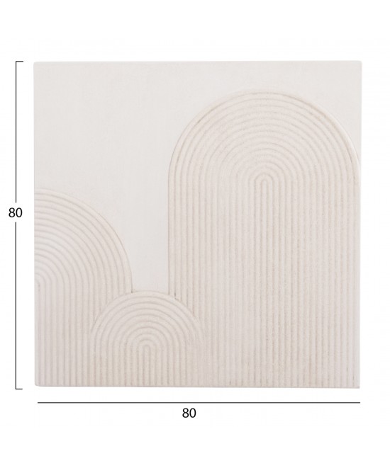 ΠΙΝΑΚΑΣ ΤΕΤΡΑΓΩΝΟΣ ΣΕΙΡΑ SANTORINI HM4517 MDF ΣΕ ΥΠΟΛΕΥΚΟ ΧΡΩΜΑ 80x4,5(πάχος)x80Υεκ.