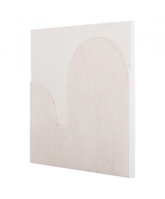 ΠΙΝΑΚΑΣ ΤΕΤΡΑΓΩΝΟΣ ΣΕΙΡΑ SANTORINI HM4517 MDF ΣΕ ΥΠΟΛΕΥΚΟ ΧΡΩΜΑ 80x4,5(πάχος)x80Υεκ.