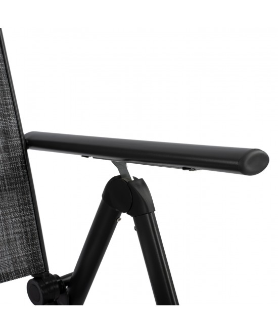 ΣΕΤ 5ΤΜΧ ΤΡΑΠΕΖΙ ΜΕΤΑΛΛΙΚΟ & ΠΤΥΣΣΟΜΕΝΕΣ ΚΑΡΕΚΛΕΣ ΓΚΡΙ  HM10558.01