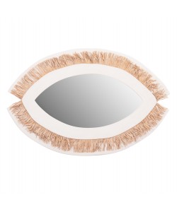 ΚΑΘΡΕΠΤΗΣ ΤΟΙΧΟΥ ΣΕΙΡΑ SANTORINI HM4529 MDF ΥΠΟΛΕΥΚΟ-ΔΙΑΚΟΣΜΗΣΗ ΣΕ ΜΠΕΖ 81x1,8x54Υεκ.