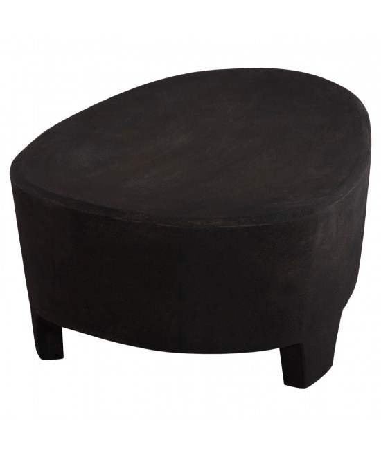 ΤΡΑΠΕΖΙ ΣΑΛΟΝΙΟΥ ΟΒΑΛ ΣΕΙΡΑ SANTORINI HM18066 MDF ΣΕ ΜΑΥΡΟ ΧΡΩΜΑ 100x60x33Υεκ.