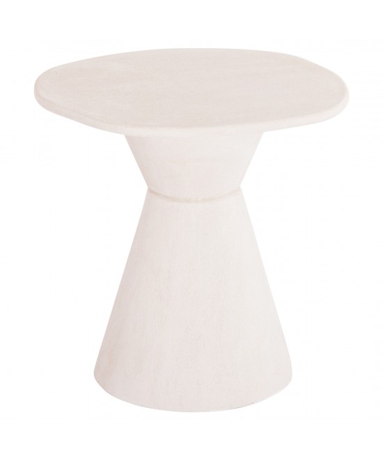 ΤΡΑΠΕΖΙ ΤΡΑΠΕΖΑΡΙΑΣ ΣΤΡΟΓΓΥΛΟ ΣΕΙΡΑ SANTORINI HM18055 MDF ΥΠΟΛΕΥΚΟ ΧΡΩΜΑ Φ77x76Υεκ.