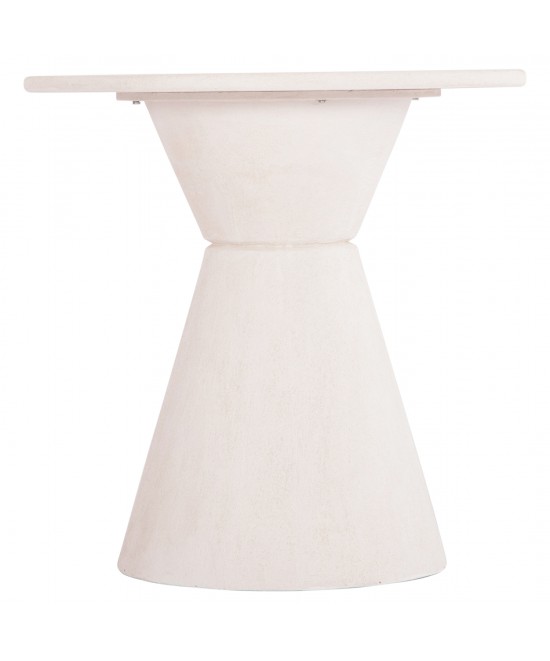 ΤΡΑΠΕΖΙ ΤΡΑΠΕΖΑΡΙΑΣ ΣΤΡΟΓΓΥΛΟ ΣΕΙΡΑ SANTORINI HM18055 MDF ΥΠΟΛΕΥΚΟ ΧΡΩΜΑ Φ77x76Υεκ.