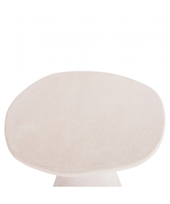 ΤΡΑΠΕΖΙ ΤΡΑΠΕΖΑΡΙΑΣ ΣΤΡΟΓΓΥΛΟ ΣΕΙΡΑ SANTORINI HM18055 MDF ΥΠΟΛΕΥΚΟ ΧΡΩΜΑ Φ77x76Υεκ.