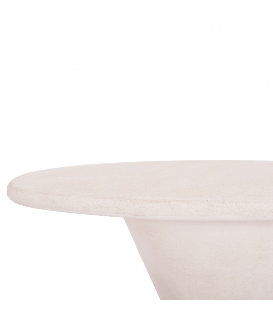 ΤΡΑΠΕΖΙ ΤΡΑΠΕΖΑΡΙΑΣ ΣΤΡΟΓΓΥΛΟ ΣΕΙΡΑ SANTORINI HM18055 MDF ΥΠΟΛΕΥΚΟ ΧΡΩΜΑ Φ77x76Υεκ.