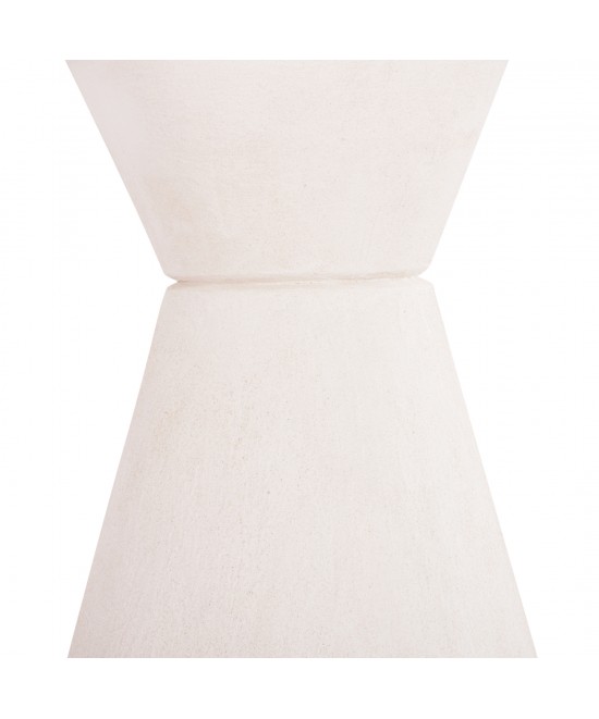 ΤΡΑΠΕΖΙ ΤΡΑΠΕΖΑΡΙΑΣ ΣΤΡΟΓΓΥΛΟ ΣΕΙΡΑ SANTORINI HM18055 MDF ΥΠΟΛΕΥΚΟ ΧΡΩΜΑ Φ77x76Υεκ.