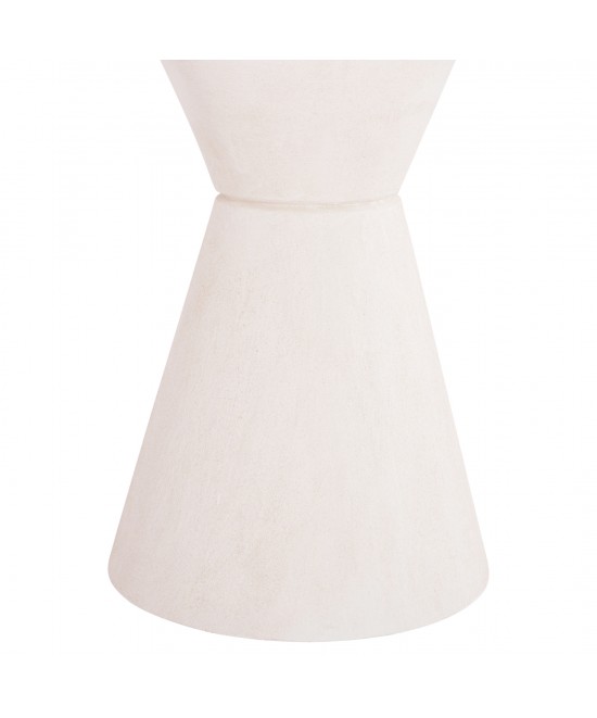 ΤΡΑΠΕΖΙ ΤΡΑΠΕΖΑΡΙΑΣ ΣΤΡΟΓΓΥΛΟ ΣΕΙΡΑ SANTORINI HM18055 MDF ΥΠΟΛΕΥΚΟ ΧΡΩΜΑ Φ77x76Υεκ.