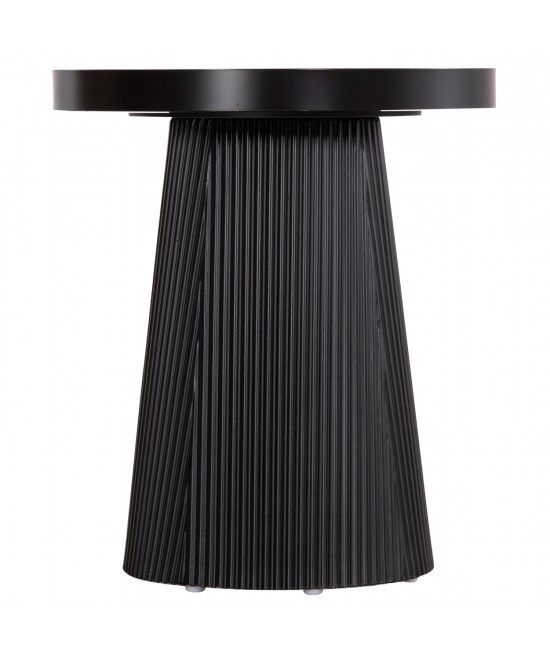 ΤΡΑΠΕΖΑΚΙ ΒΟΗΘΗΤΙΚΟ DENTON HM18023.01 MDF TOP ΦΥΣΙΚΟ ΞΥΛΟΥ-ΒΑΣΗ ΜΑΥΡΗ Φ45x51,5Υεκ.