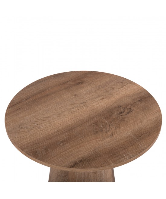ΒΟΗΘΗΤΙΚΟ ΤΡΑΠΕΖΑΚΙ KARAN HM18029 MDF ΣΕ ΦΥΣΙΚΟ ΧΡΩΜΑ ΞΥΛΟΥ Φ45x56,5Υεκ