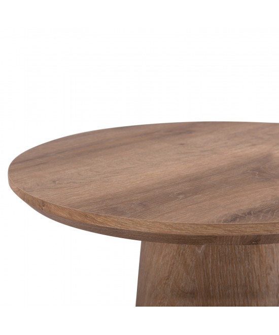 ΒΟΗΘΗΤΙΚΟ ΤΡΑΠΕΖΑΚΙ KARAN HM18029 MDF ΣΕ ΦΥΣΙΚΟ ΧΡΩΜΑ ΞΥΛΟΥ Φ45x56,5Υεκ