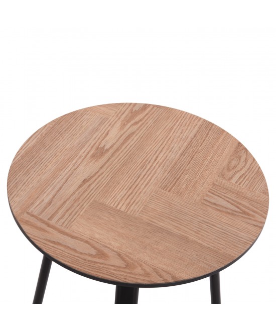 ΒΟΗΘΗΤΙΚΟ ΤΡΑΠΕΖΑΚΙ NORTON HM18036.03 ΜΕΤΑΛΛΙΚΑ ΠΟΔΙΑ ΜΑΥΡΑ-MDF TOP SONAMA Φ45x55,5Υεκ