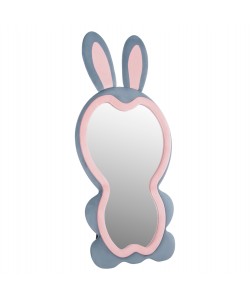 ΠΑΙΔΙΚΟΣ ΚΑΘΡΕΦΤΗΣ ΔΑΠΕΔΟΥ BUNNY HM4489.02 MDF ΡΟΖ & ΜΠΛΕ-ΜΑΥΡΟ STAND 80x162Υεκ.