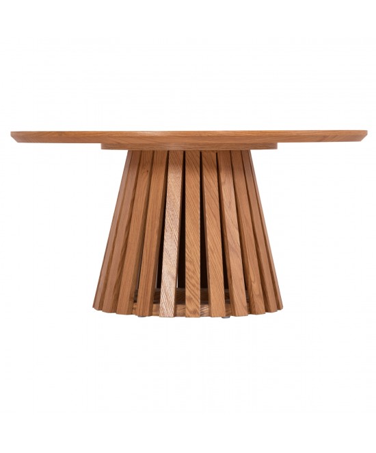 ΤΡΑΠΕΖΙ ΣΑΛΟΝΙΟΥ TALBERT HM18024 MDF ΣΕ ΑΝΟΙΧΤΟ ΦΥΣΙΚΟ ΞΥΛΟΥ Φ80x40,5Υεκ.