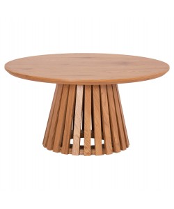 ΤΡΑΠΕΖΙ ΣΑΛΟΝΙΟΥ TALBERT HM18024 MDF ΣΕ ΑΝΟΙΧΤΟ ΦΥΣΙΚΟ ΞΥΛΟΥ Φ80x40,5Υεκ.