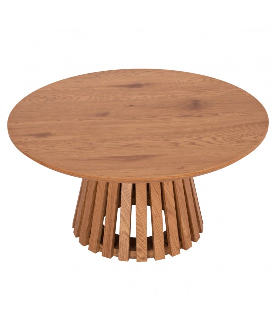 ΤΡΑΠΕΖΙ ΣΑΛΟΝΙΟΥ TALBERT HM18024 MDF ΣΕ ΑΝΟΙΧΤΟ ΦΥΣΙΚΟ ΞΥΛΟΥ Φ80x40,5Υεκ.