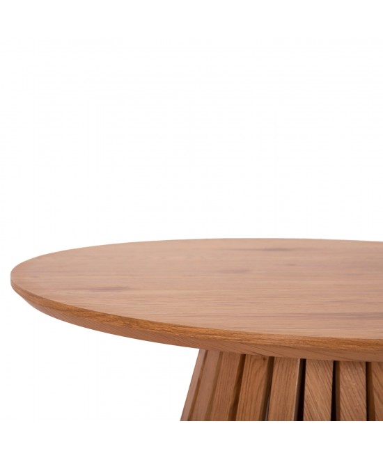 ΤΡΑΠΕΖΙ ΣΑΛΟΝΙΟΥ TALBERT HM18024 MDF ΣΕ ΑΝΟΙΧΤΟ ΦΥΣΙΚΟ ΞΥΛΟΥ Φ80x40,5Υεκ.