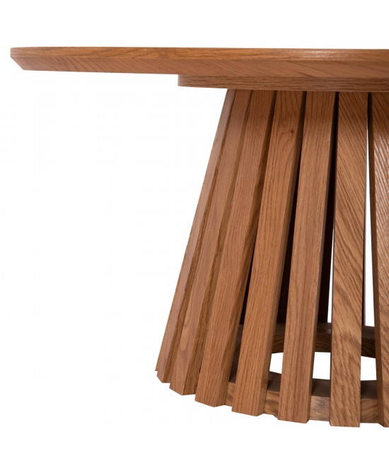 ΤΡΑΠΕΖΙ ΣΑΛΟΝΙΟΥ TALBERT HM18024 MDF ΣΕ ΑΝΟΙΧΤΟ ΦΥΣΙΚΟ ΞΥΛΟΥ Φ80x40,5Υεκ.