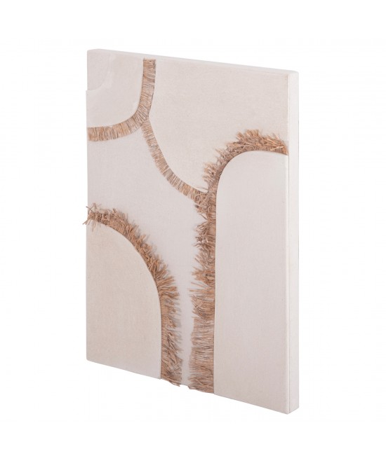 ΠΙΝΑΚΑΣ ΟΡΘΟΓΩΝΙΟΣ ΣΕΙΡΑ SANTORINI HM4532 MDF ΥΠΟΛΕΥΚΟ ΧΡΩΜΑ-ΔΙΑΚΟΣΜΗΣΗ ΜΠΕΖ 60x4,5(πάχος)x80Υεκ.