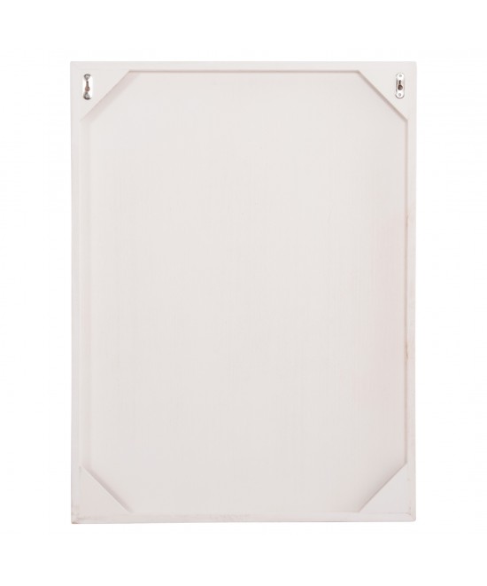 ΠΙΝΑΚΑΣ ΟΡΘΟΓΩΝΙΟΣ ΣΕΙΡΑ SANTORINI HM4532 MDF ΥΠΟΛΕΥΚΟ ΧΡΩΜΑ-ΔΙΑΚΟΣΜΗΣΗ ΜΠΕΖ 60x4,5(πάχος)x80Υεκ.